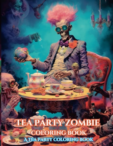 Tea Party Zombie Coloring Book