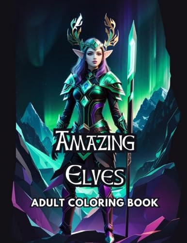 Amazing Elves Adult Coloring Book