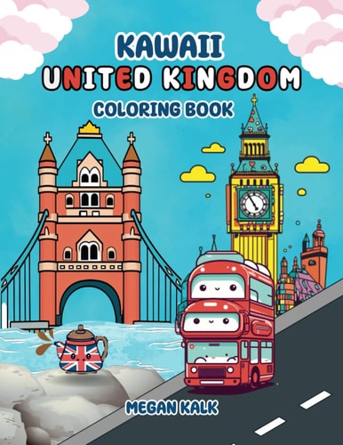Kawaii United Kingdom Coloring Book