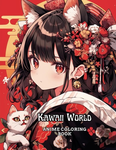 Kawaii World Anime Coloring Book