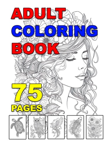 Adult Coloring Book Anxiety & Stress Relief Coloring Book