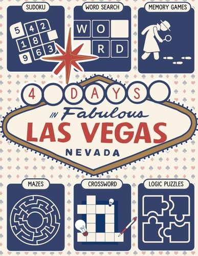 Ultimate Memory Games for Seniors Large Print Adult Puzzle Book "4 Days in Vegas" Featuring Brain Exercises to Increase Cognitive Abilities