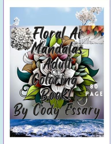 Floral Ai Mandalas! Adult Coloring Book For Relaxation!