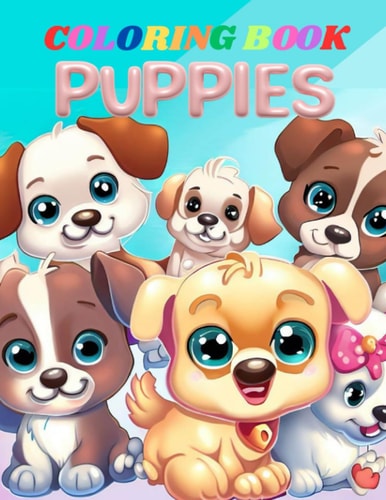 Puppies Coloring Book For Kids