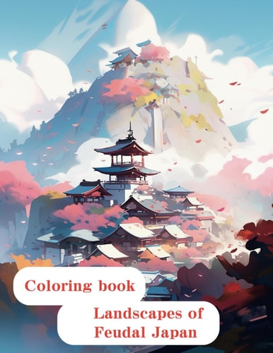 Landscapes of Feudal Japan Coloring Book Journey Through Cities and Nature