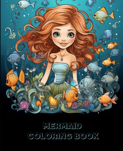 Mermaid Coloring Book for Children Mermaid Underwater Coloring Pages for All Ages. Features Mermaids, Fish and Underwater Images... Perfect for Calm Coloring and Rainy Days