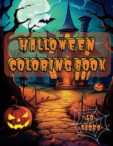 Halloween Coloring Book Spooky Coloring Book for Kids Ages 8-12