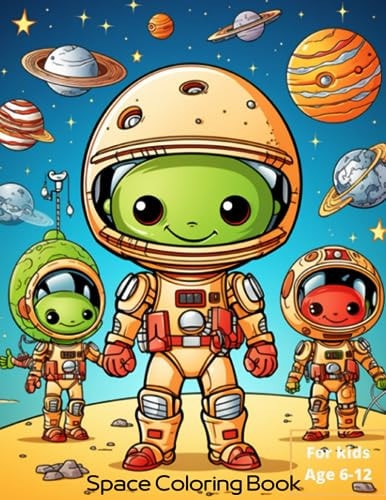 Space Coloring Book A Large Number of Drawings are Included, from Simple to Slightly Elaborate.