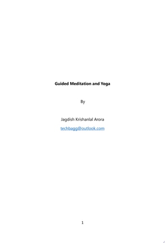 Guided Meditation and Yoga