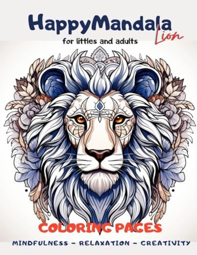 Happy Mandala - Lion Coloring Book