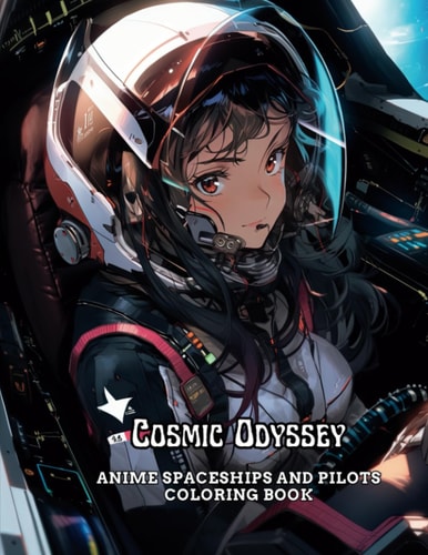 Cosmic Odyssey Anime Spaceships and Pilots Coloring Book