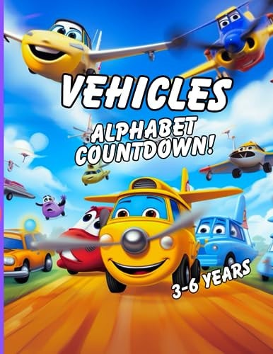 Alphabet Countdown Vehicles!: Car, Plane, Motorbike All Thing Vehicle Including Fun Facts!