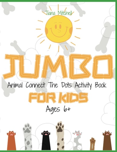 Jumbo Animal Connect The Dots Activity Book For Kids Ages 6+