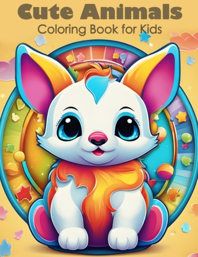 CUTE ANIMALS COLORING BOOK FOR KIDS.