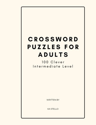 Crossword Puzzles for Adults, Intermediate Level