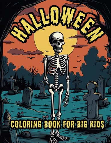 Big Kids Halloween Coloring Book Scary Coloring Book for Kids Ages 8-12