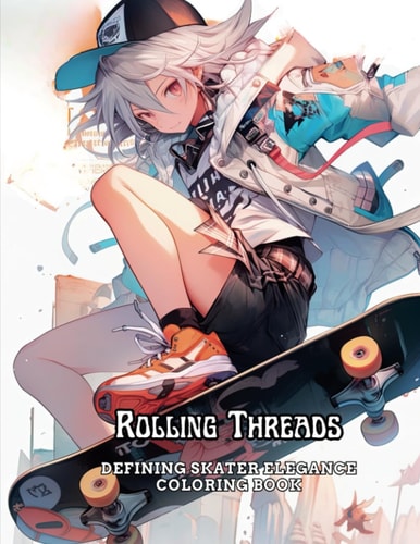 Rolling Threads Defining Skater Elegance Coloring Book