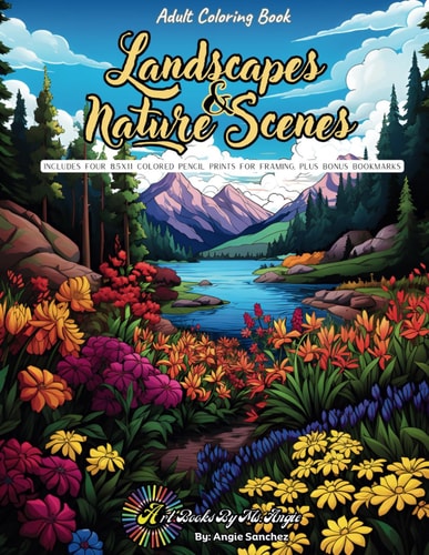 Landscapes & Nature Scenes Adult Coloring Book