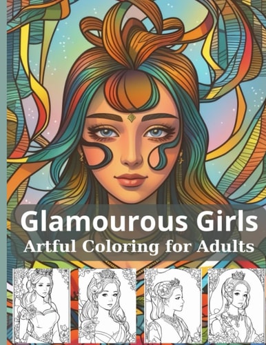 Glamourous Girls Artful Coloring for Adults
