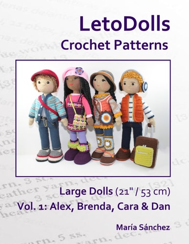 LetoDolls Crochet Patterns Large Dolls (21" / 53 Cm) Vol. 1 Alex, Brenda, Cara & Dan