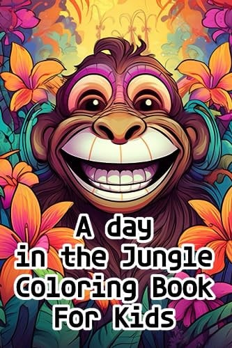 A Day In the Jungle Coloring Book For Kids