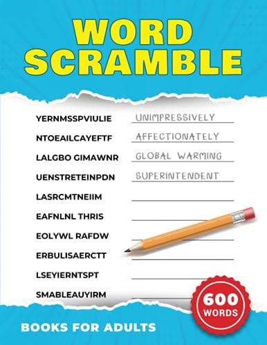 Word Scramble Books for Adults Word Unscramble Games