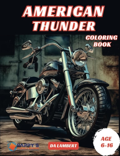American Thunder Americas V-Twin Motorcycles Coloring Book