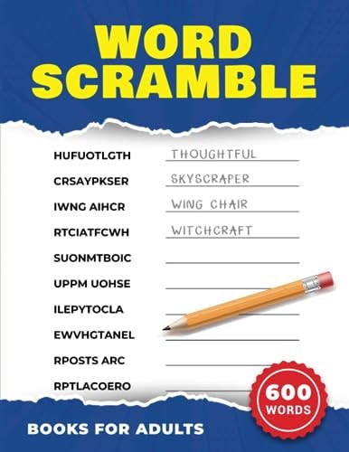 Word Scramble Books for Adults Word Unscramble