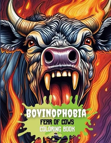 Bovinophobia Fear of Cows (Adult Anxiety Coloring Book): Udder Fear: Mad Cow Stampede