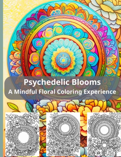 Psychedelic Blooms A Mindful Floral Coloring Experience