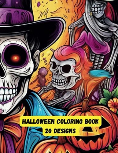 Happy Halloween Coloring Book 20 Designs