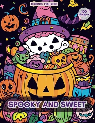 Spooky and Sweet Halloween Coloring Book for Kids