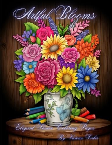 Artful Blooms Elegant Flower Coloring Pages