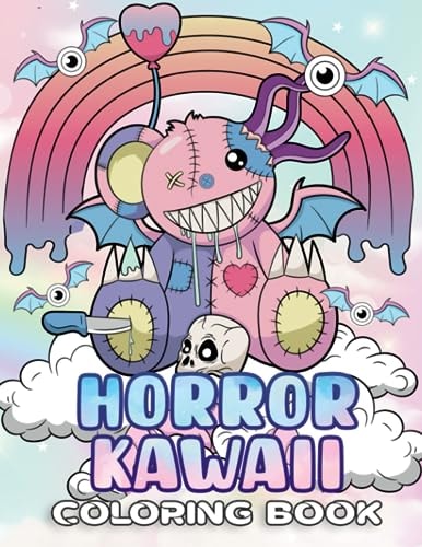 Horror Kawaii Coloring Book Frighteningly Cute A Fusion of Fear & Cuteness