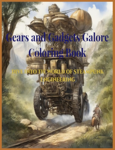 Gears and Gadgets Galore Coloring Book Dive Into the World of Steampunk Engineering