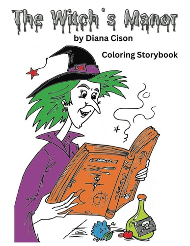 WITCH'S MANOR - COLORING STORYBOOK FOR KIDS Halloween Short Story & Coloring Book