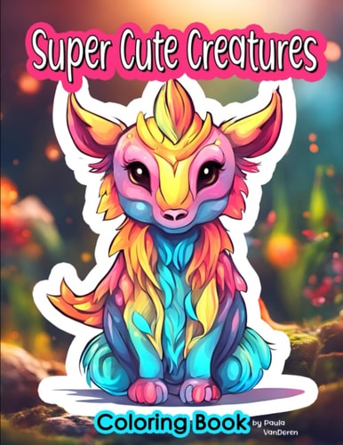 Coloring Book Super Cute Creatures Charming Animals to Color for Teen and Adults