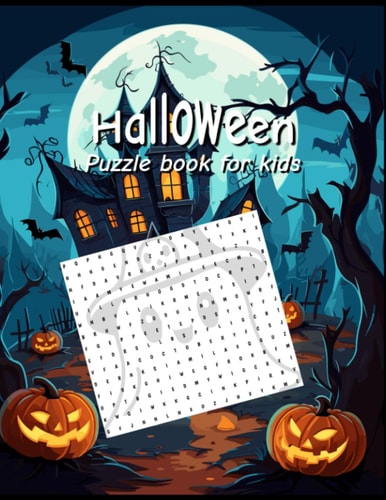 Halloween Puzzle Book for Kids: with Coloring Pages.