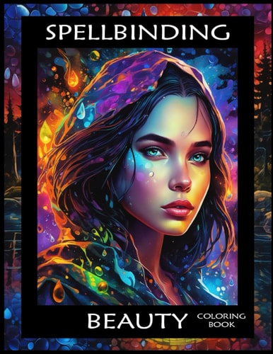 Spellbinding Beauty Coloring Book Intermediate Level Highlighter Coloring Book