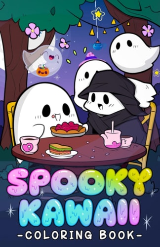 Spooky Kawaii Coloring Book Mini Halloween Coloring Book For Kids