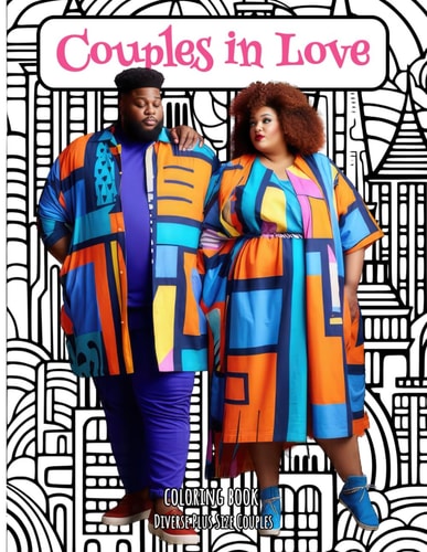Coloring Book A Picasso-Inspired Plus-Size Couples Adventure