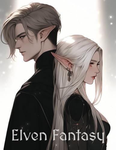 Elven Fantasy Anime Coloring Book Filled with Elves