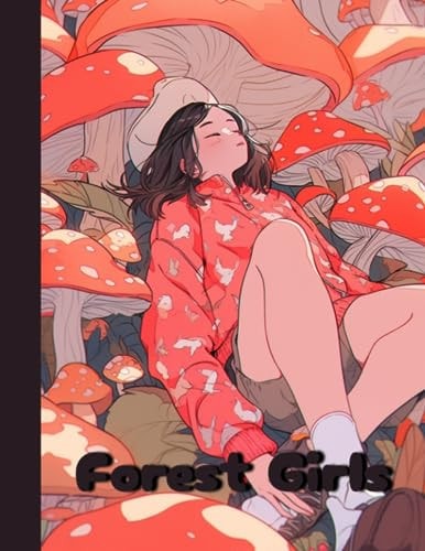 Forest Girls Anime Fantasy Relaxation Coloring Book