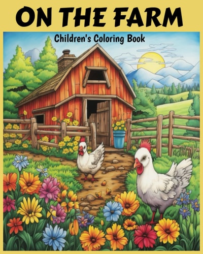 On the Farm Children's Coloring Book