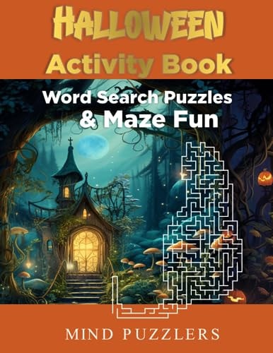 Halloween Activity Book A Fun & Brain Stimulating Activity Book with Word Puzzles and Mazes