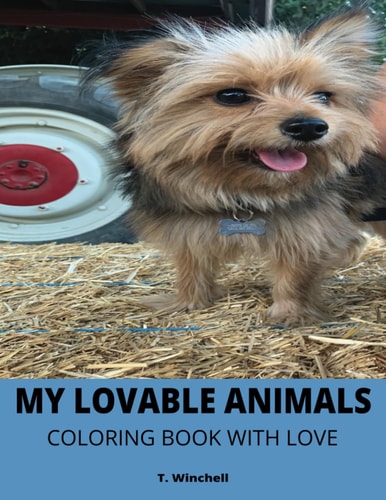 My Lovable Animals Coloring Book with Love