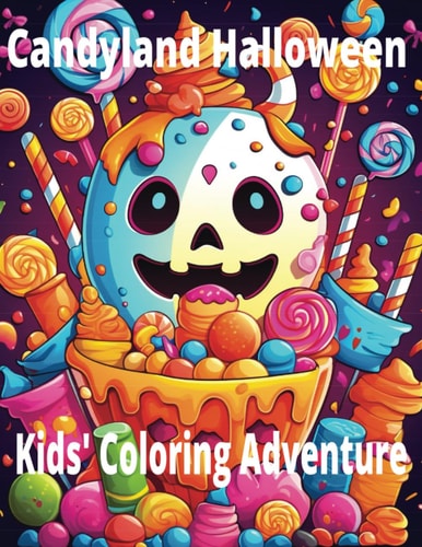 Candyland Halloween Kids' Coloring Adventure: Colorful Halloween Candyland for Kids