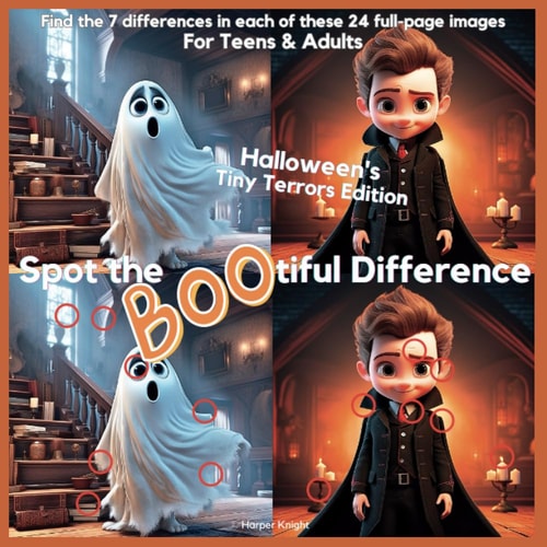 Spot the BOO-tiful Difference Halloween's Tiny Terrors Edition: For Teens & Adults