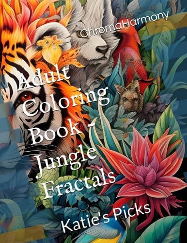 Adult Coloring Book - Jungle Fractals Katie's Picks