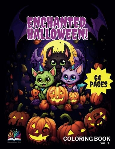 Enchanted Halloween More Coloring Adventures, Coloring Book for Kids, 64 Pages 8,5" X 11"